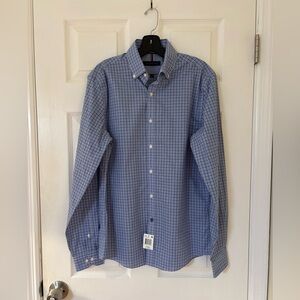Tommy Hilfiger Men's Navy Plaid Button Down Shirt NWT 15 - 34/35